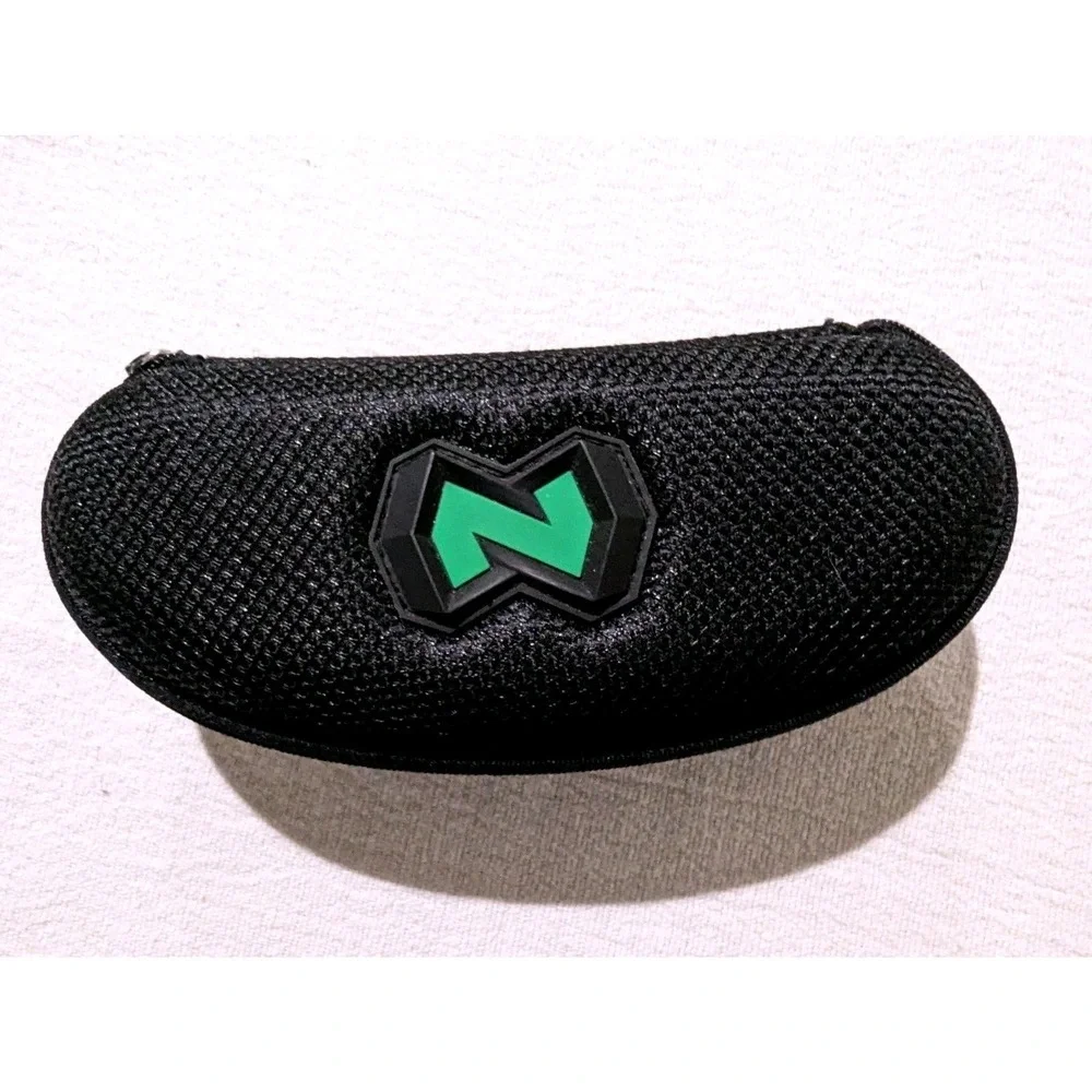 Native Eyewear Hard Shell Sunglasses Case Black Mesh Zip Travel Eyeglasses